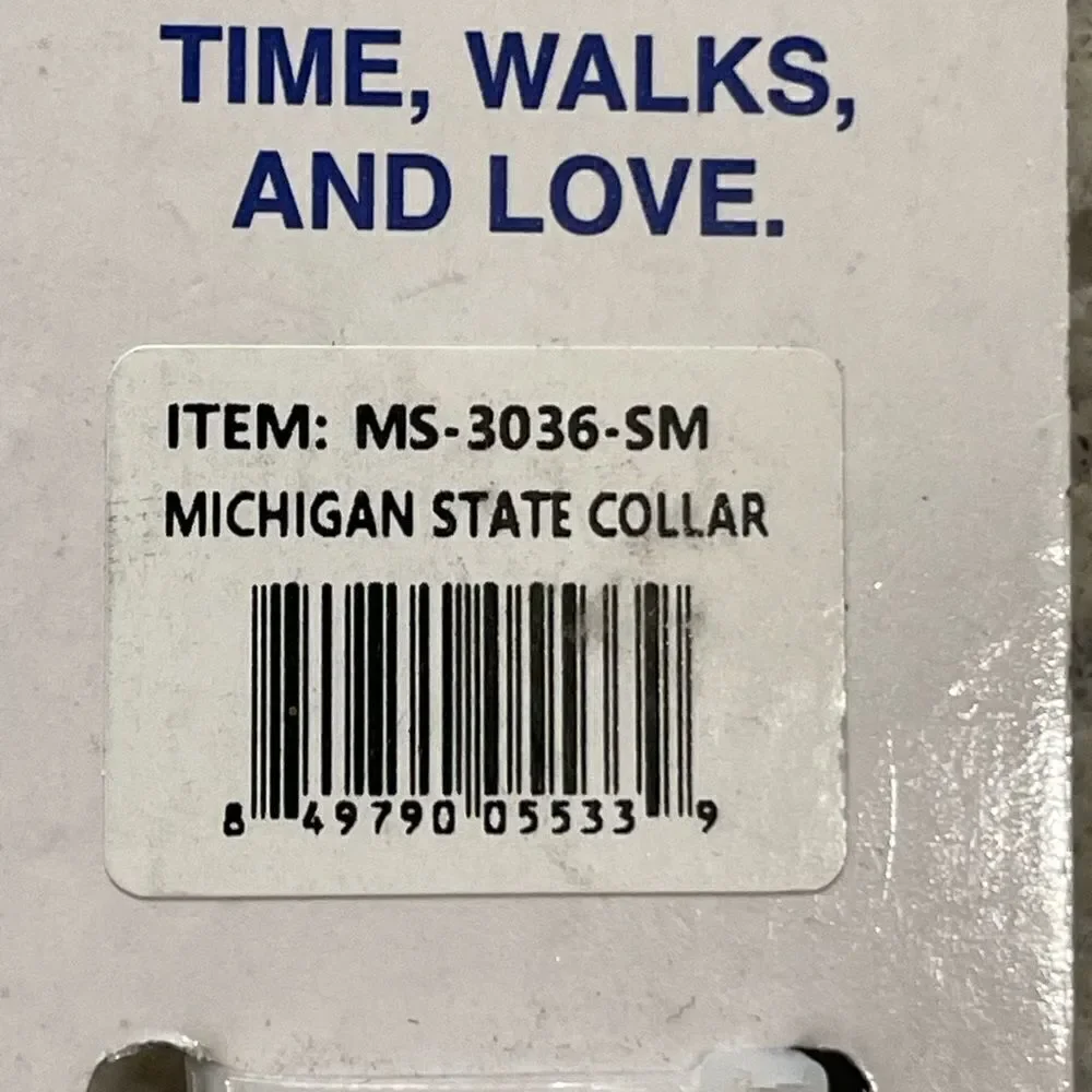 Pets First Collegiate Pet Dog Collar Michigan State Spartans Small NWT